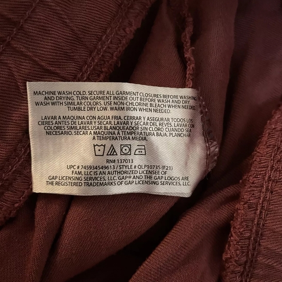 NWT Gap Women's Tencel Jogger Maroon Pull On Everyday Wear Pants - Picture 14 of 15